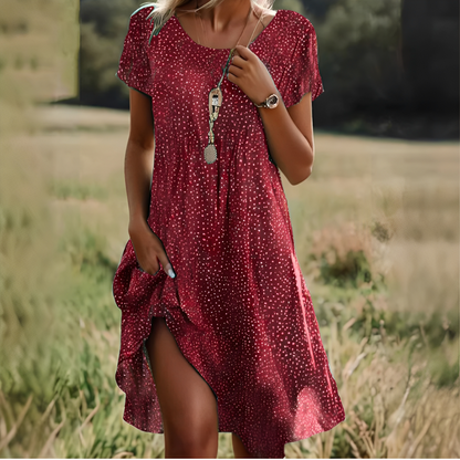 Eloise - Rochie elegantă cu mâneci scurte pentru femei