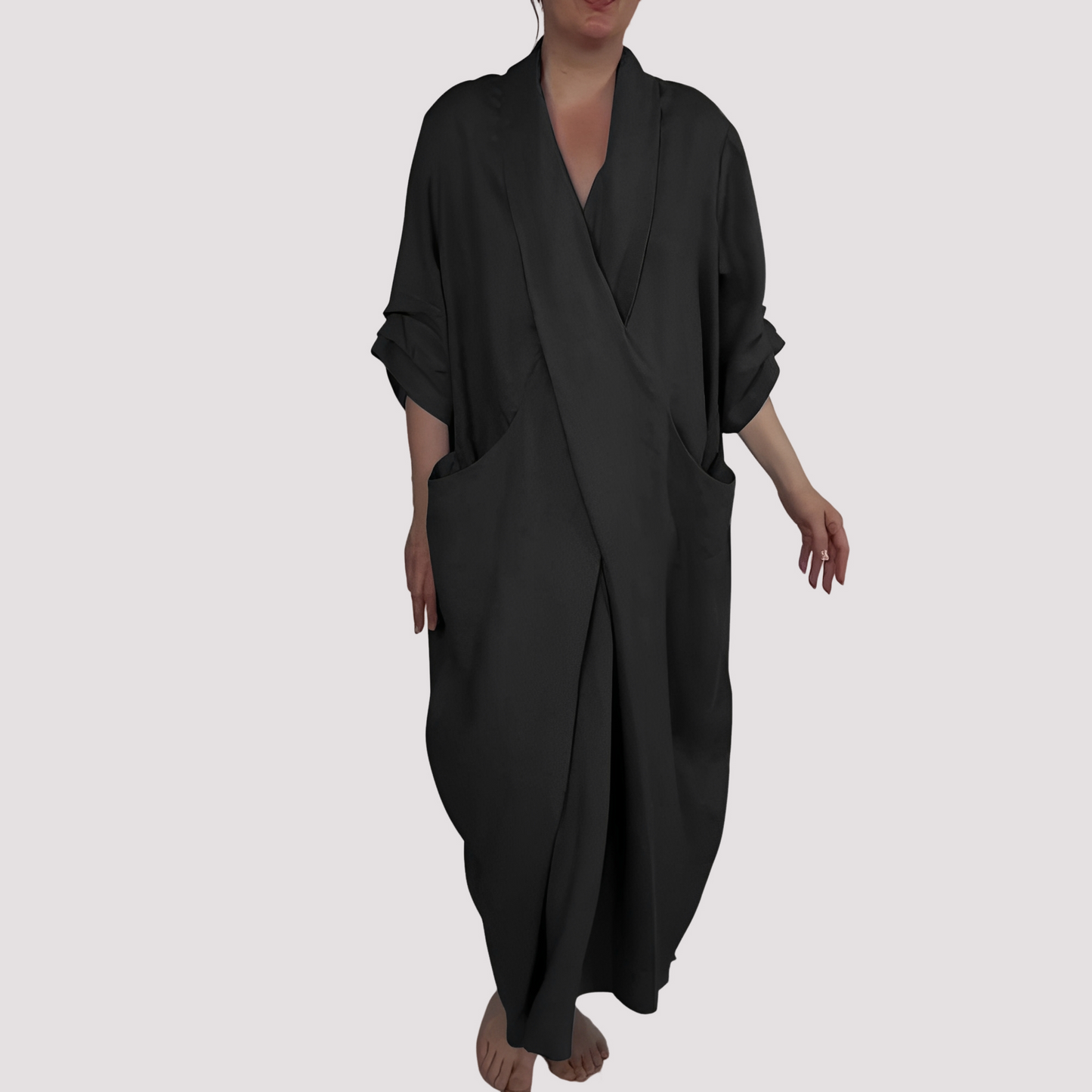 Alicia - Rochie lungă, lejeră, cu buzunar pentru femei