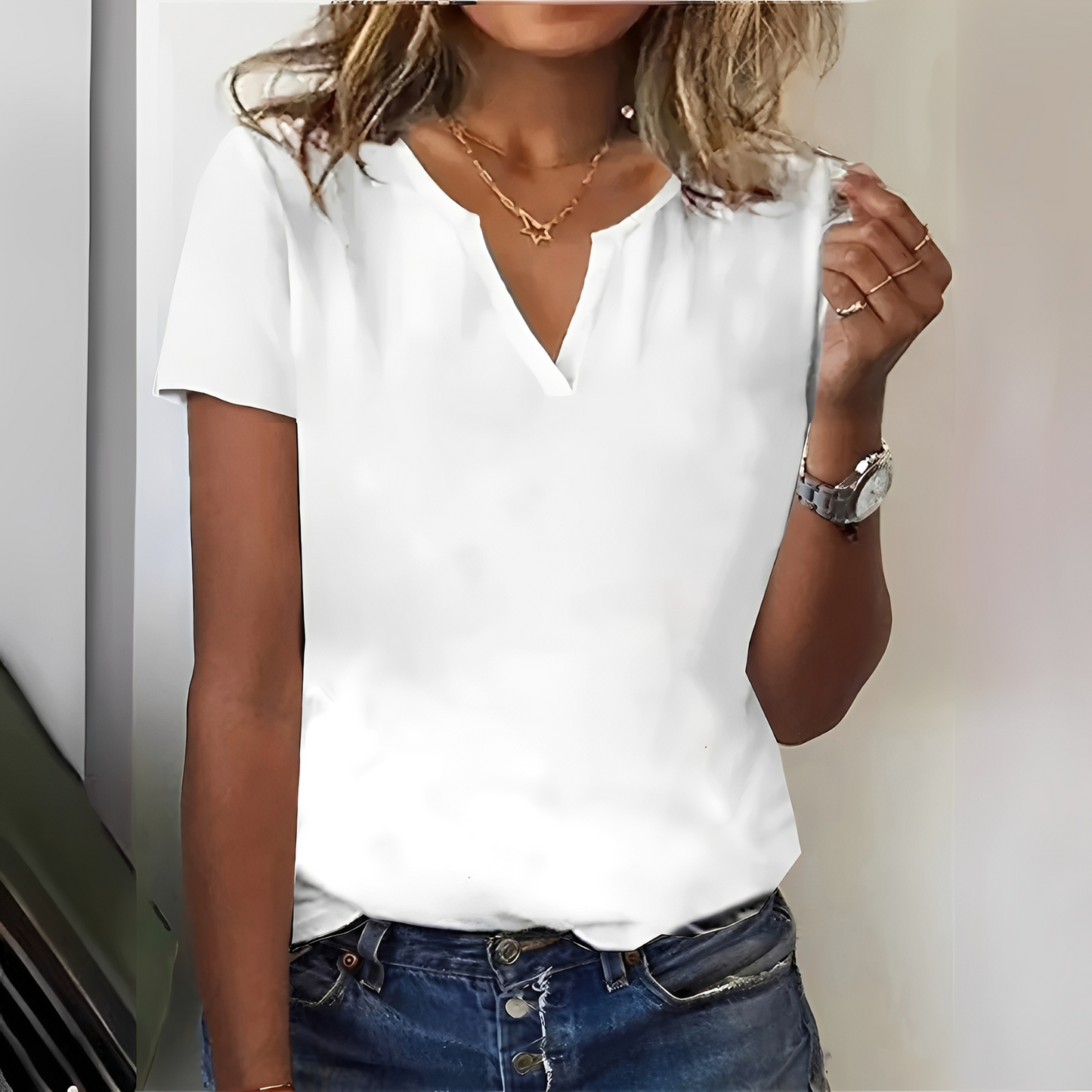 Alice - Top lejer cu decolteu în V pentru femei