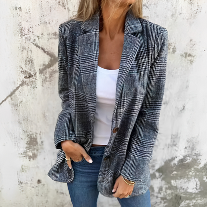 Ellen - Sacou formal cu carouri pentru femei