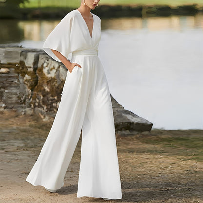 Sarah - Salopetă stilată pentru femei cu picior larg