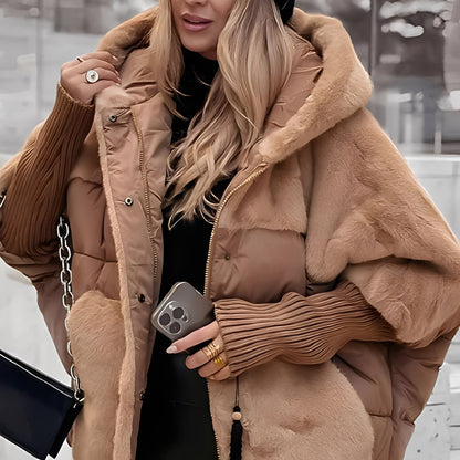 Alayna - Elegantní, moderní bunda s umělou kožešinou pro ženy
