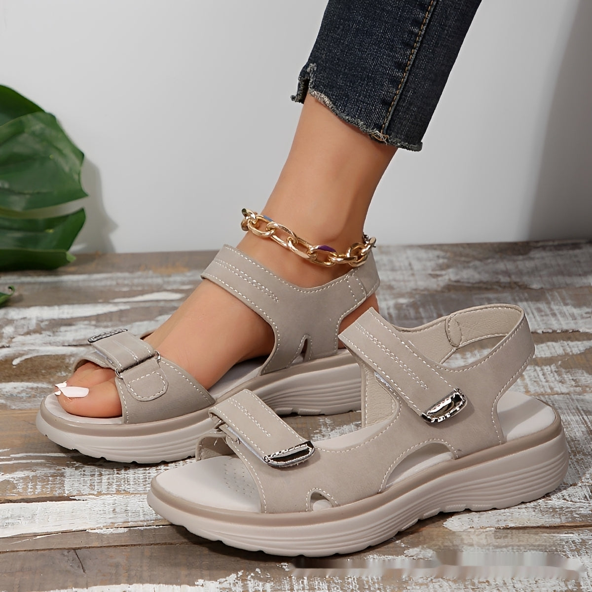 Mabel - Sandale casual cu curele reglabile pentru femei