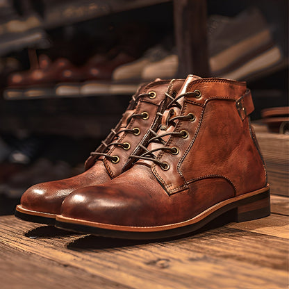 Chester - Ghete de piele Retro-Martin pentru bărbați