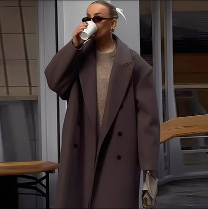 Veronica - Palton lung elegant și confortabil pentru femei