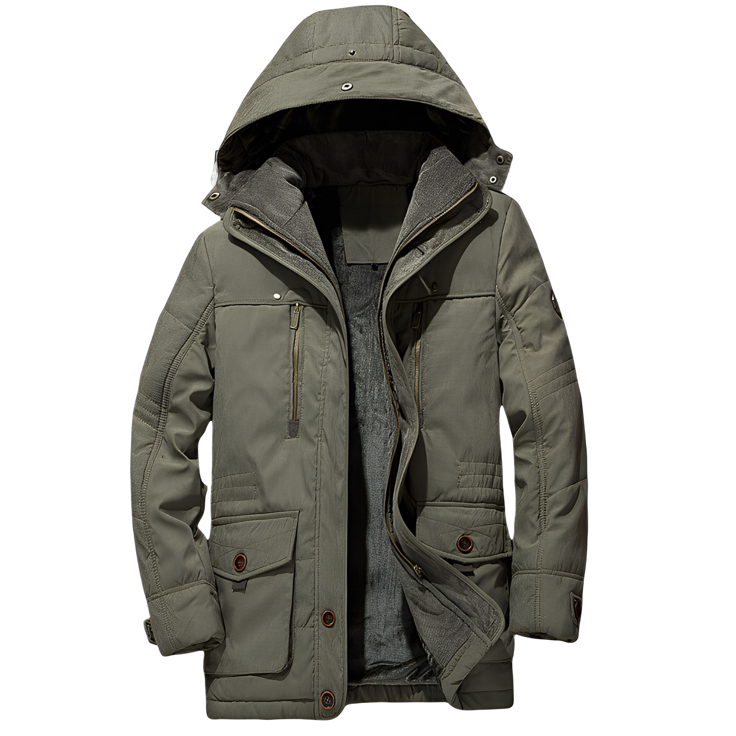 Tyrone - Geacă groasă și călduroasă cu glugă pentru bărbați