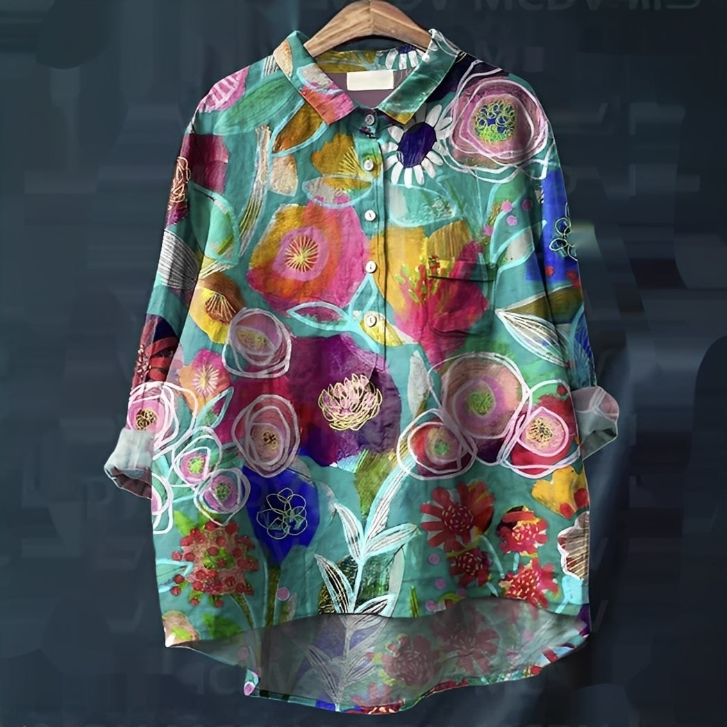 Garance - Cămașă tradițională feminină cu mâneci lungi