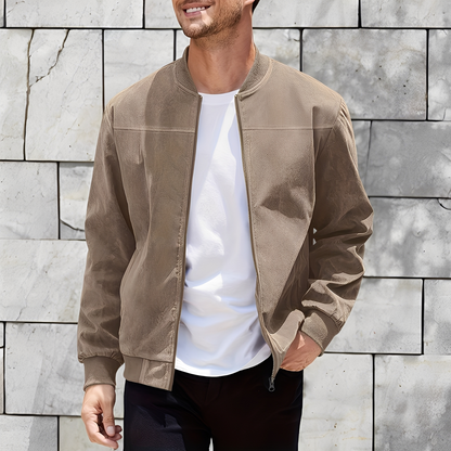 Easton - Jachetă clasică și stilată din piele întoarsă pentru bărbați