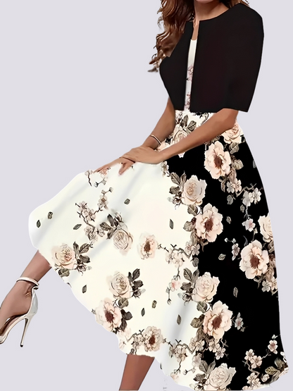 Jessica - Set elegant format din două piese cu rochie lungă pentru doamne