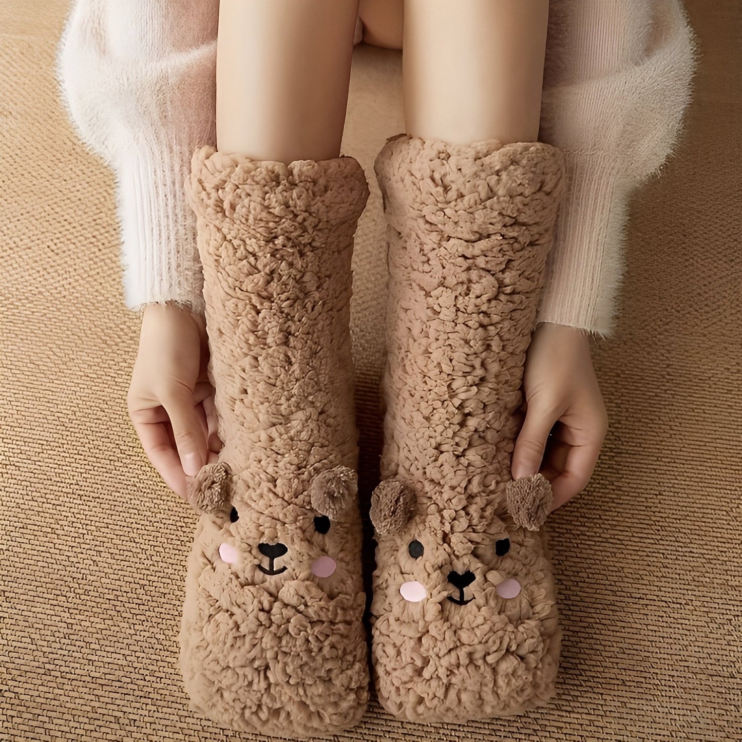 Caelie - Șosete groase din fleece, dulci și rafinate pentru femei