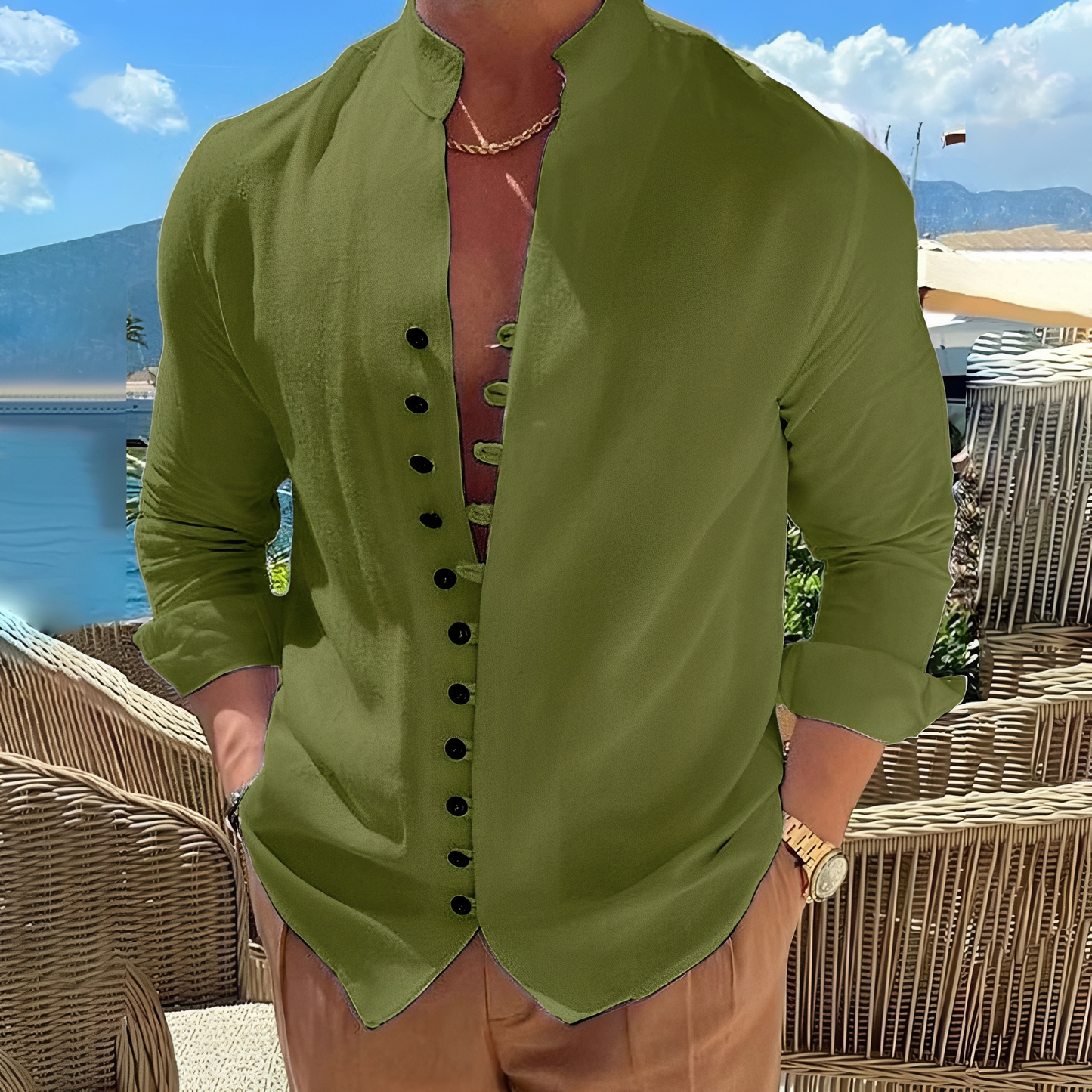 Dexter - Cămașă casual cu mâneci lungi, croială lejeră pentru bărbați