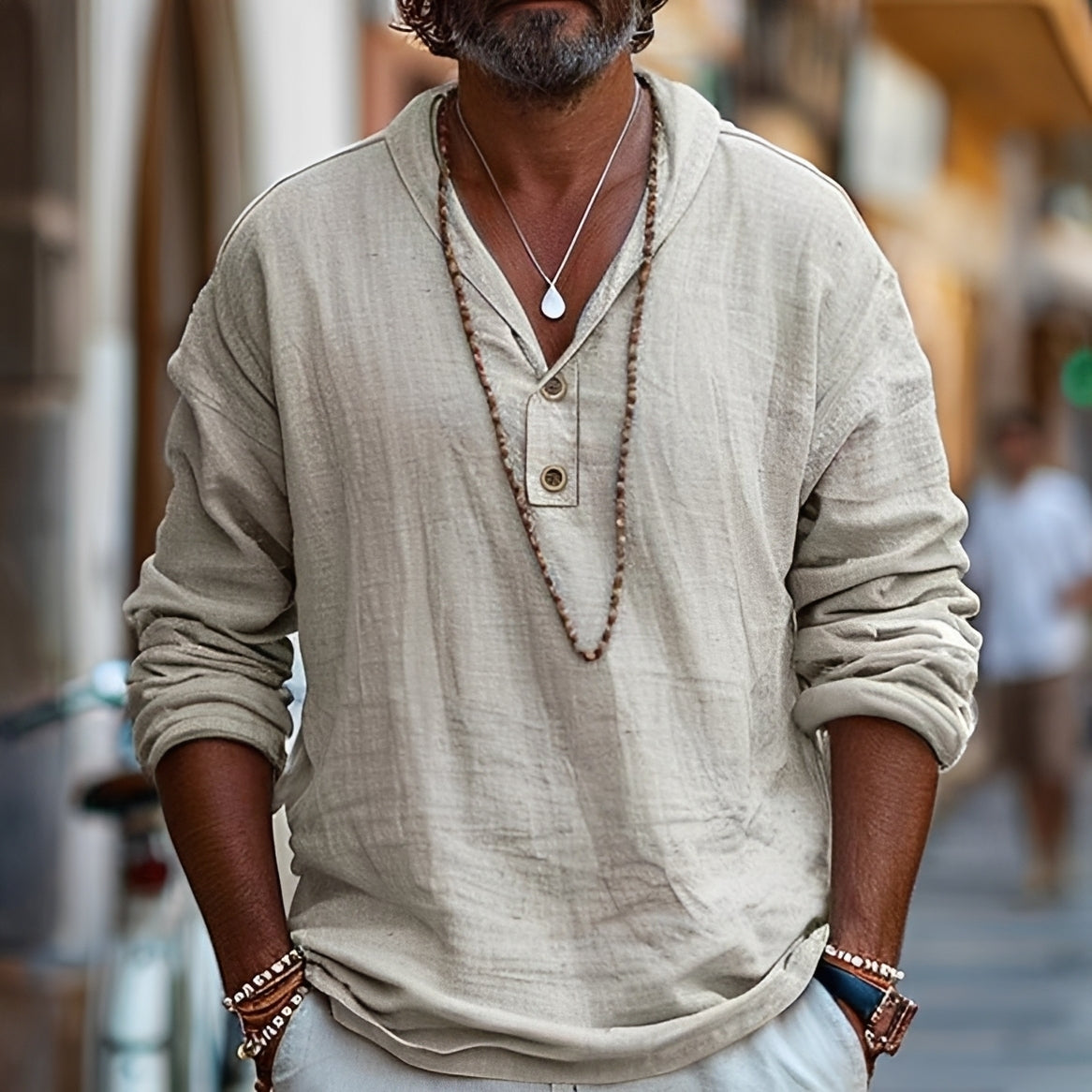 Darren - Cămașă casual cu mâneci lungi pentru bărbați