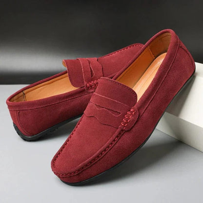 Jeptha - Pantofi slip-on eleganți din piele întoarsă pentru bărbați