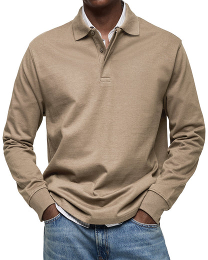 Dewey - Tricou Polo Simpatic cu Mâneci Lungi pentru Bărbați