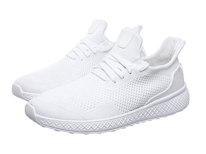 Wim - Pantofi albi eleganți pentru bărbați din pânză