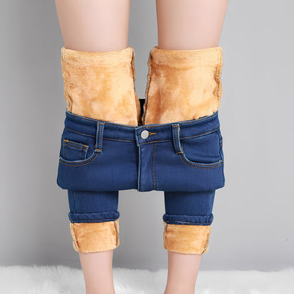 Betty - Blue jeans skinny termo calzi pentru femei