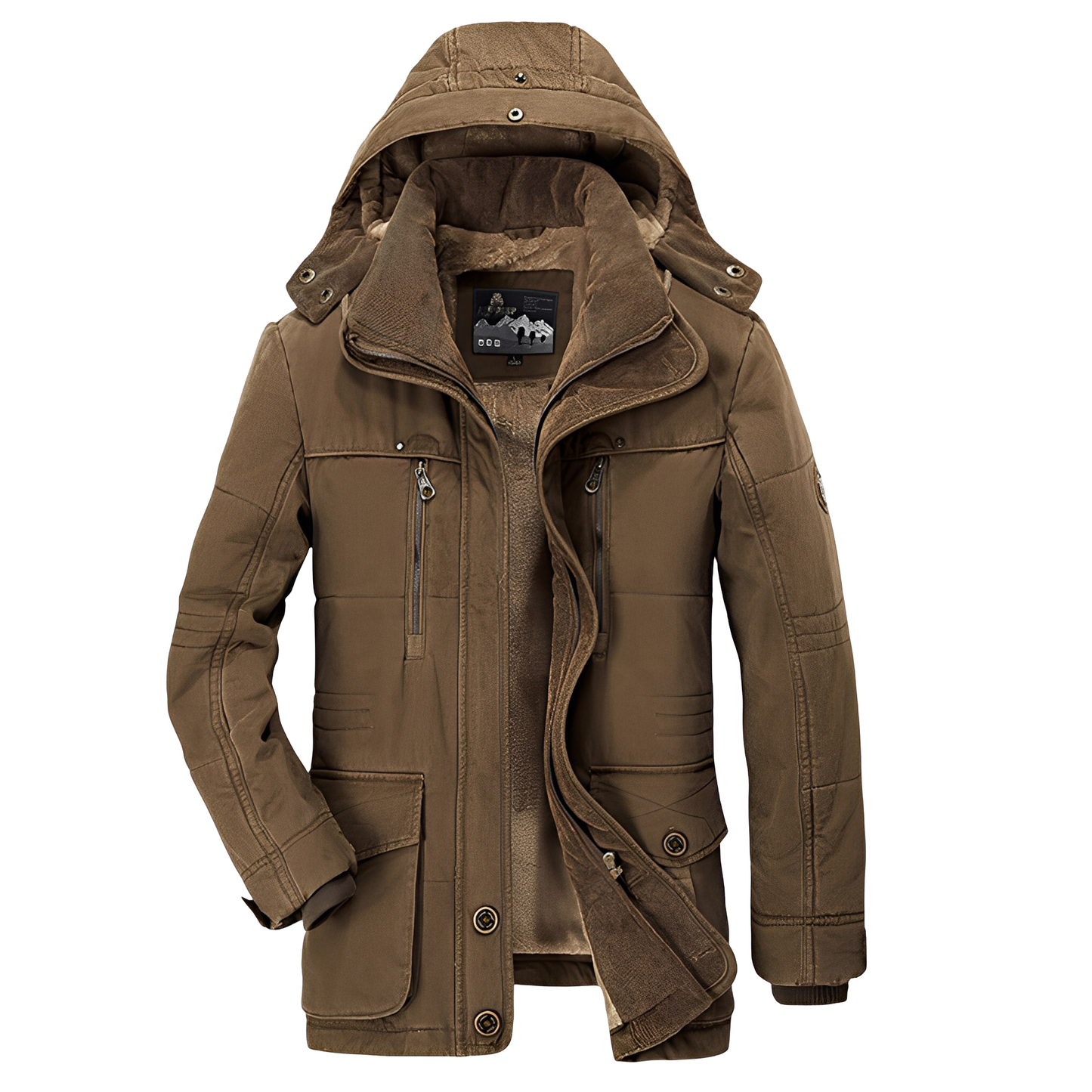 Tyrone - Geacă groasă și călduroasă cu glugă pentru bărbați