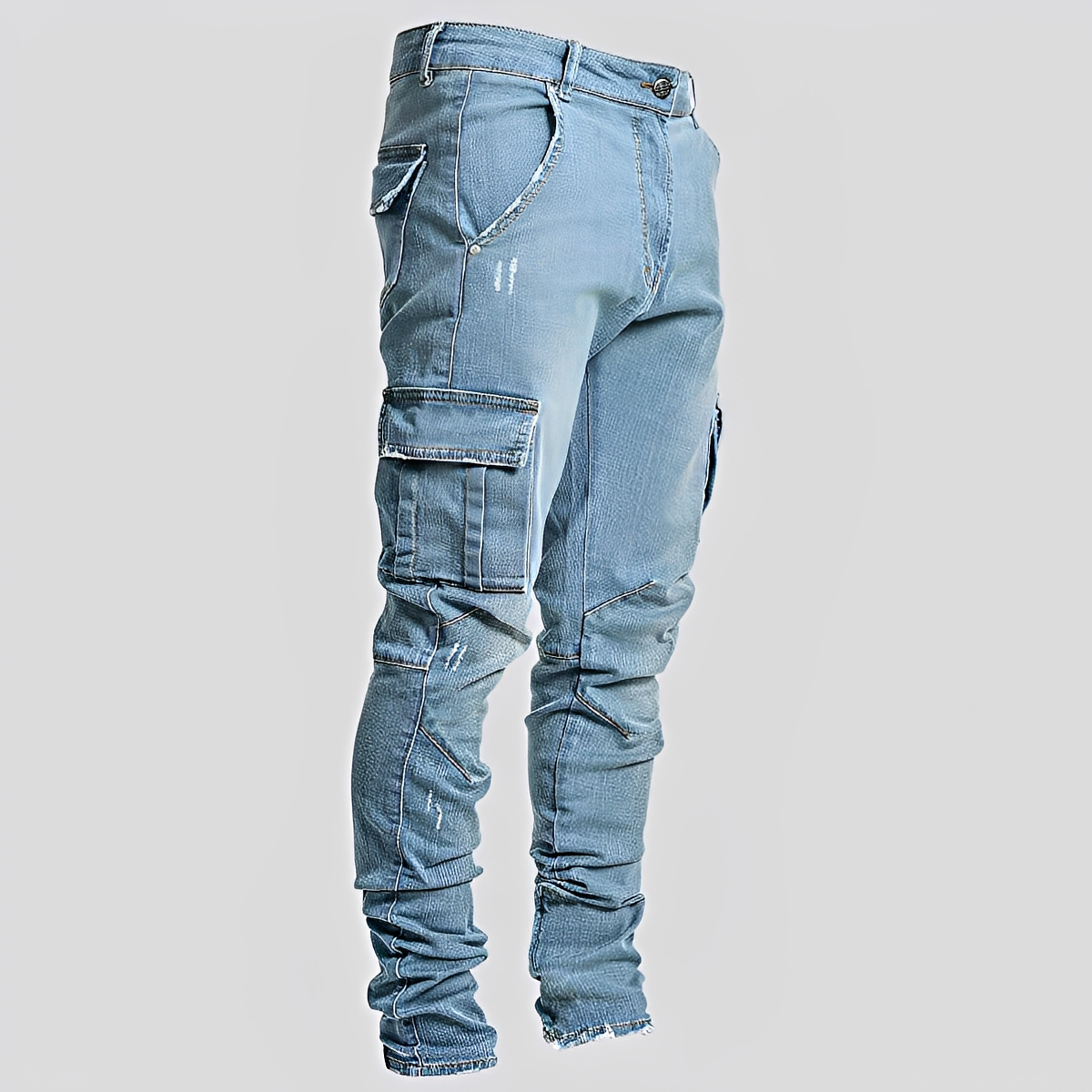 Owen - Blugi casual din denim cu buzunare multiple pentru bărbați