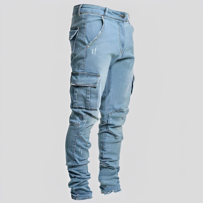 Owen - Blugi casual din denim cu buzunare multiple pentru bărbați