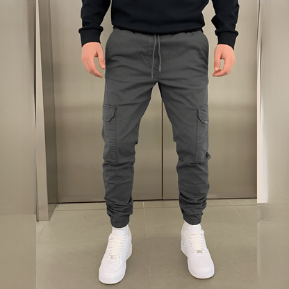 Khalid - Pantalon cargo elastic pentru bărbați