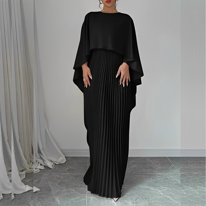 Marilou - Rochie specială cu capă plisată pentru femei