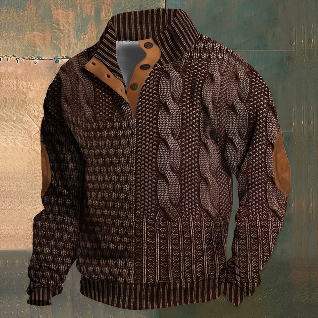 Nazaire - Pulover bărbați cu model 3D imprimat