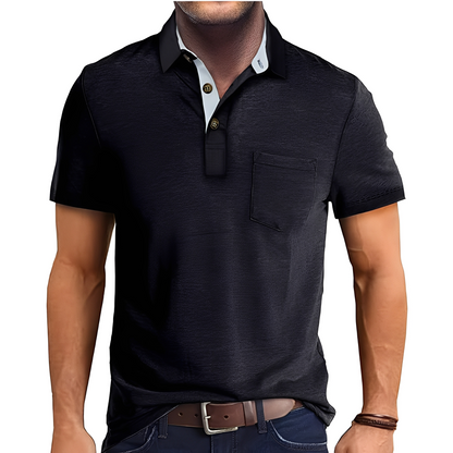 Abner - Tricou polo retro cu mâneci scurte pentru bărbați