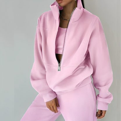 Mélissa - Ansamblu două piese oversize lejer din molleton