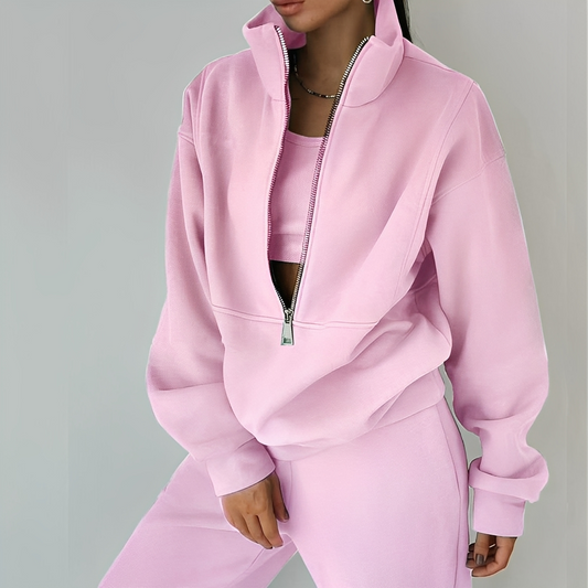 Mélissa - Ansamblu două piese oversize lejer din molleton