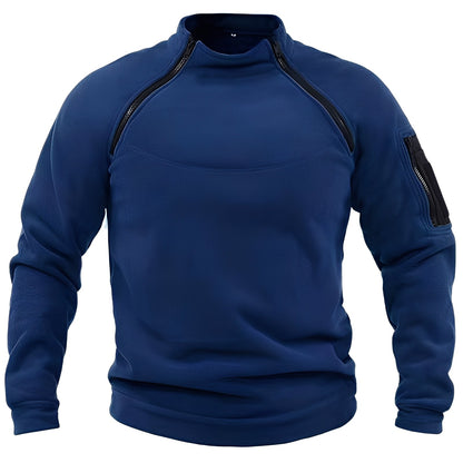 Wilbur - Pulover călduros din fleece cu fermoar pentru bărbați
