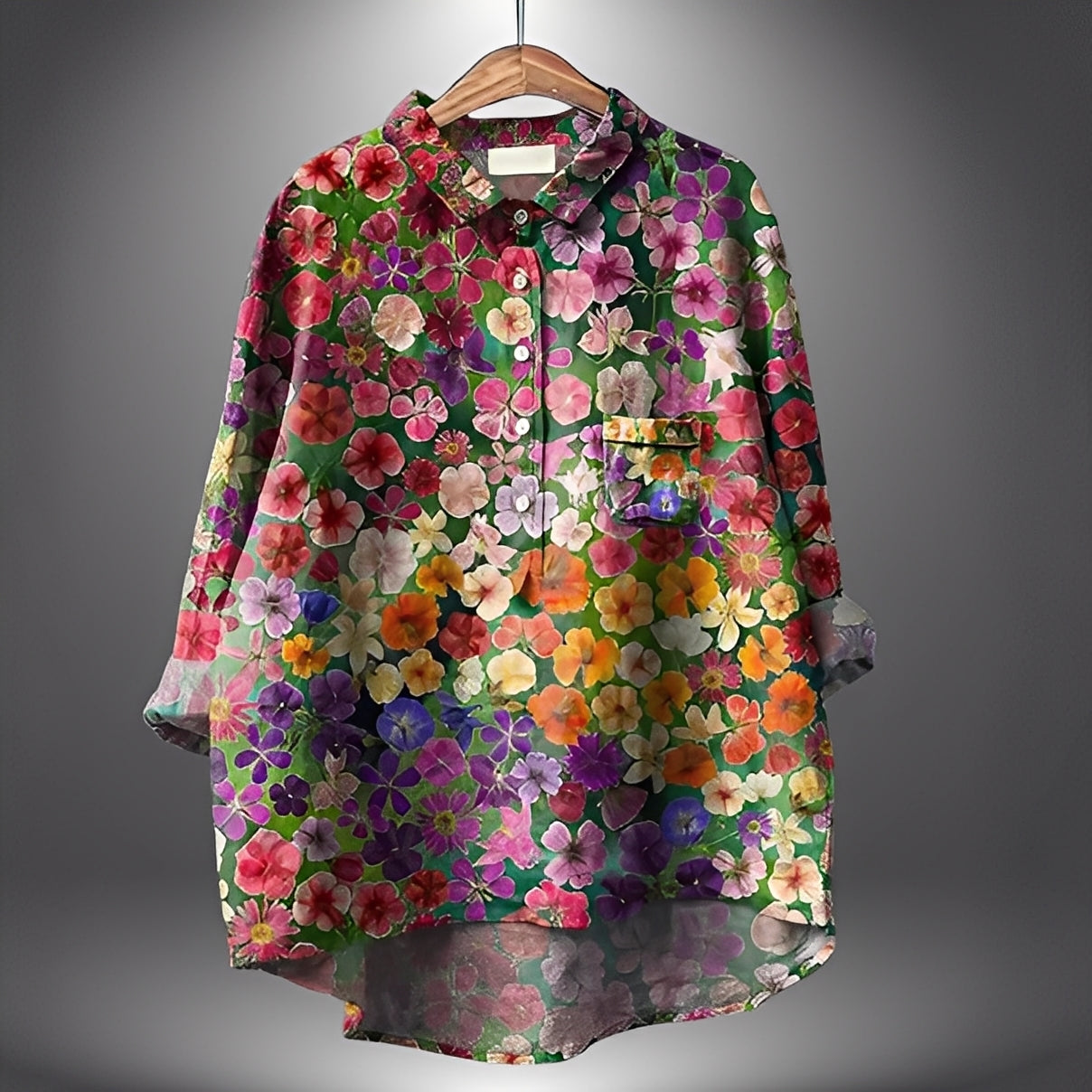 Garance - Cămașă tradițională feminină cu mâneci lungi