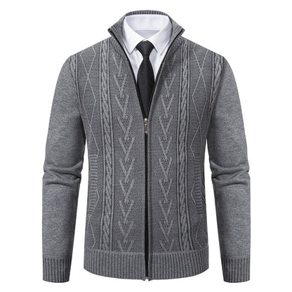 Stafford - Cardigan bărbați cu fermoar, stil elegant