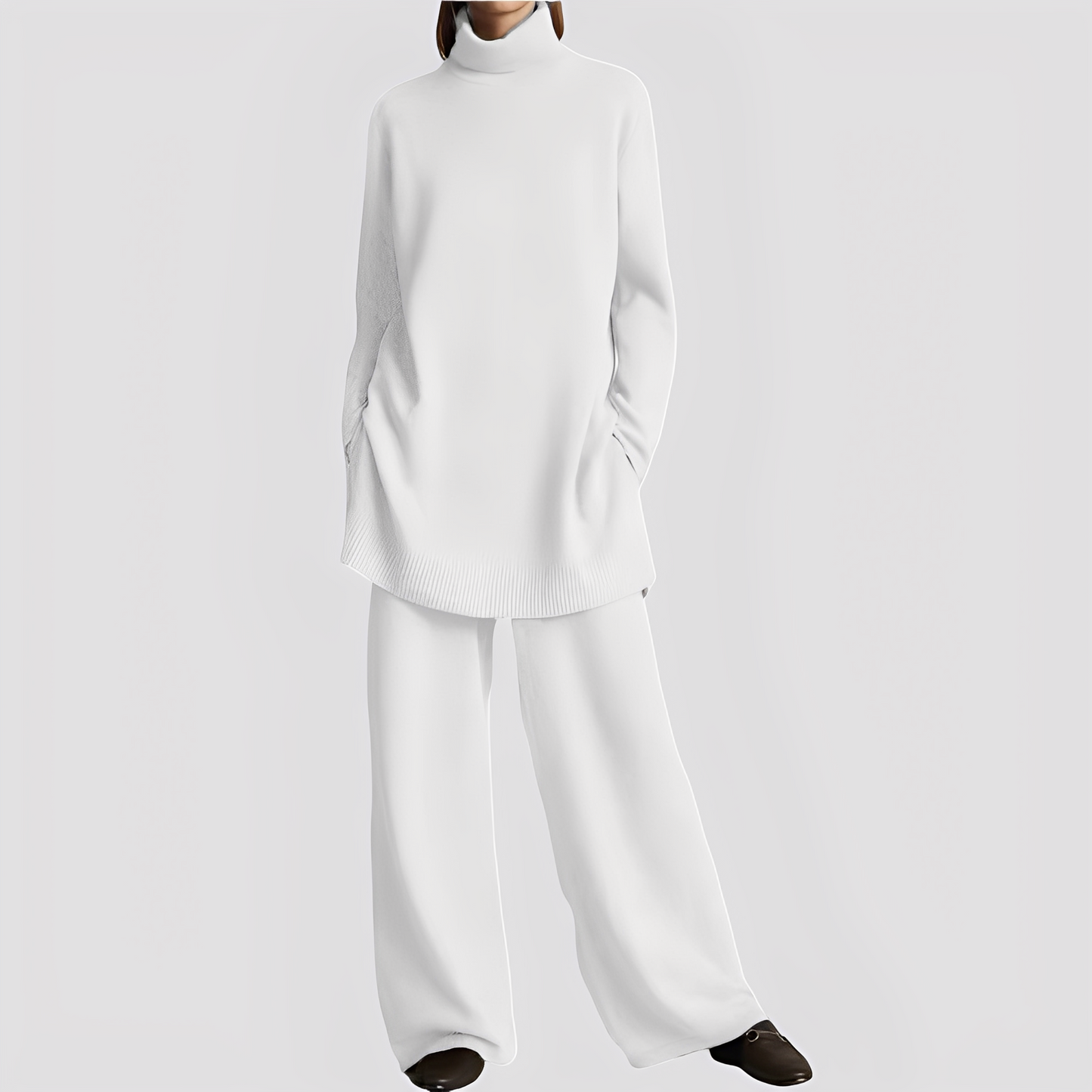 Jessica - Costum lounge elegant cu guler înalt pentru femei