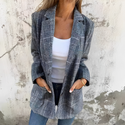 Ellen - Sacou formal cu carouri pentru femei