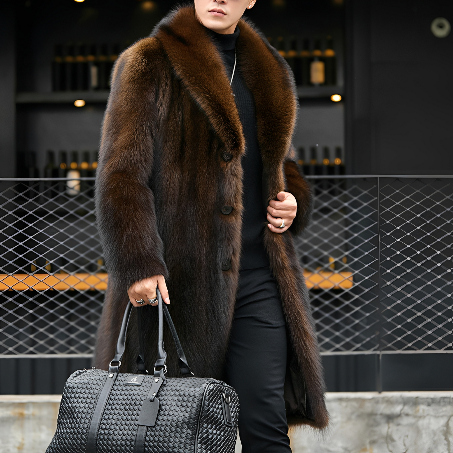 Matteo - Palton elegant din blană pentru bărbați