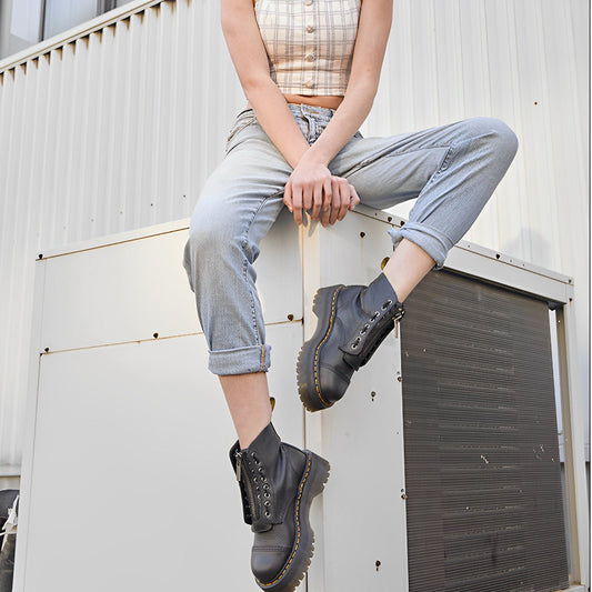 Payton - Cizme confortabile pentru femei cu toc lat