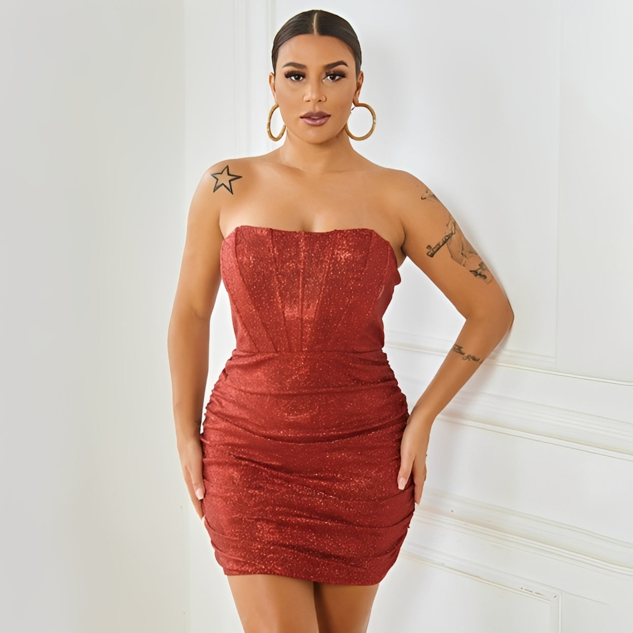 Isobelle - Rochie mini elegantă cu corset pentru femei