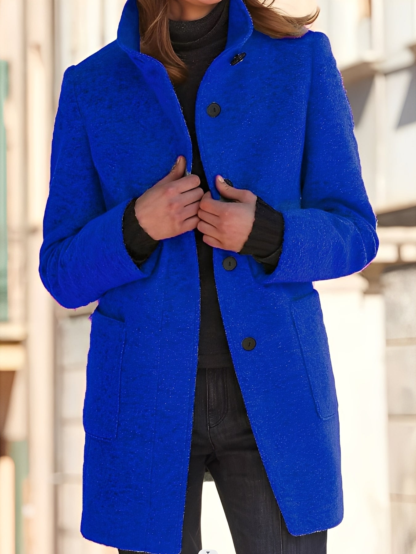 Julissa - Pelerină de iarnă călduroasă pentru femei, cu buzunar