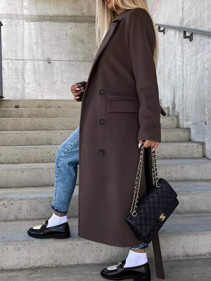 Suzanne - Palton dublu cu curea pentru femei