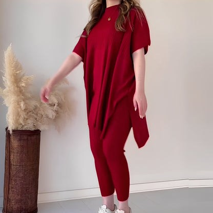 Roxanna - Set comod din tricot, din două bucăți, pentru femei