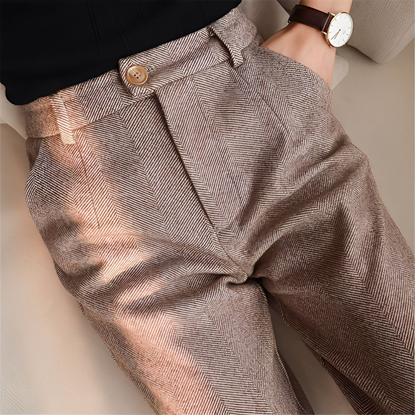 Rachelle - Pantaloni eleganți cu talie înaltă pentru femei