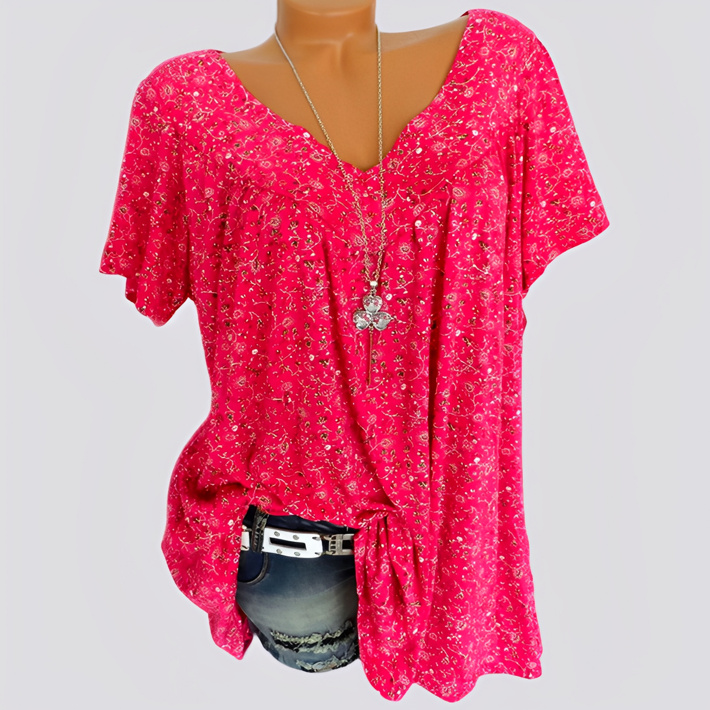 Claudia - Bluza elegantă, lejeră cu imprimeu floral pentru femei