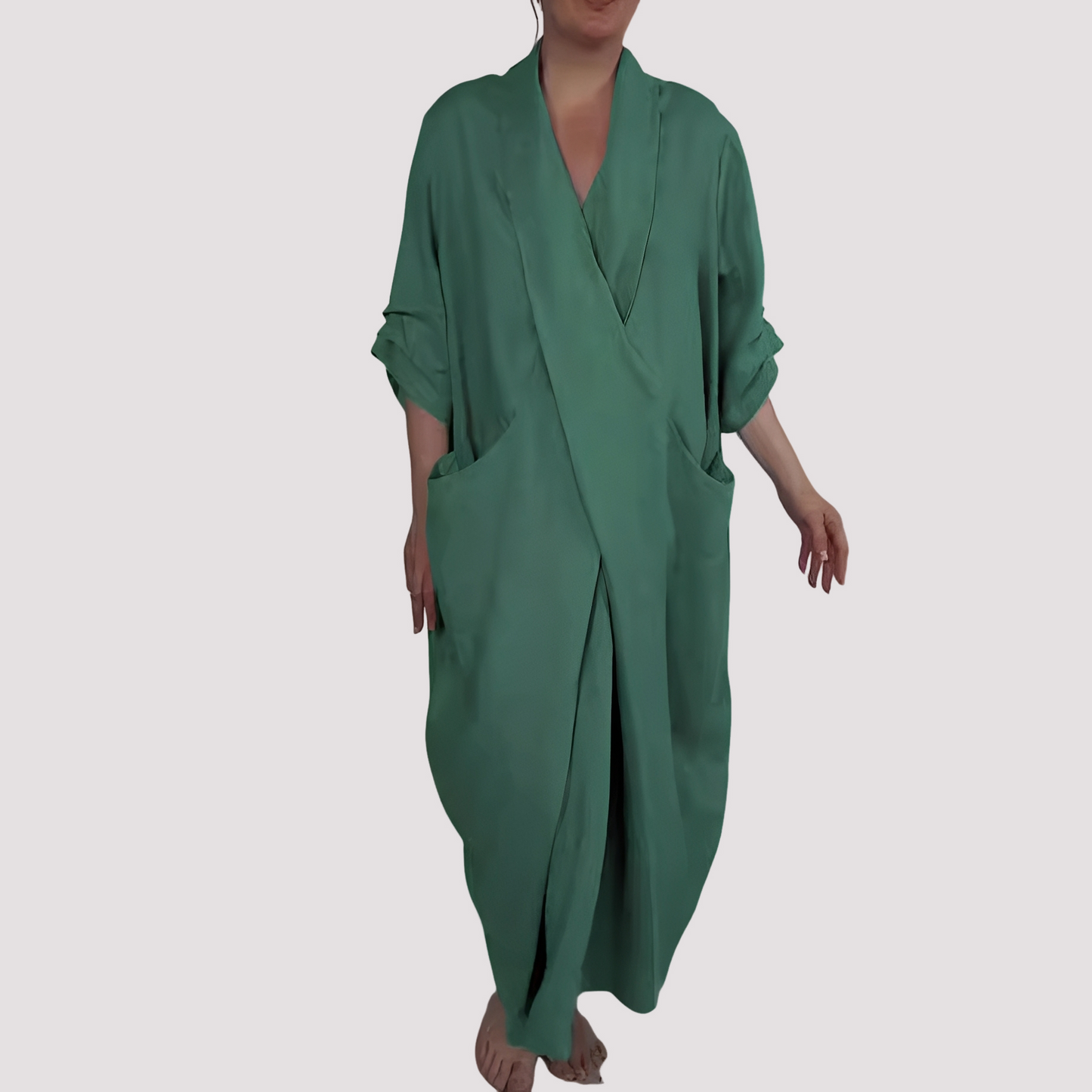 Alicia - Rochie lungă, lejeră, cu buzunar pentru femei