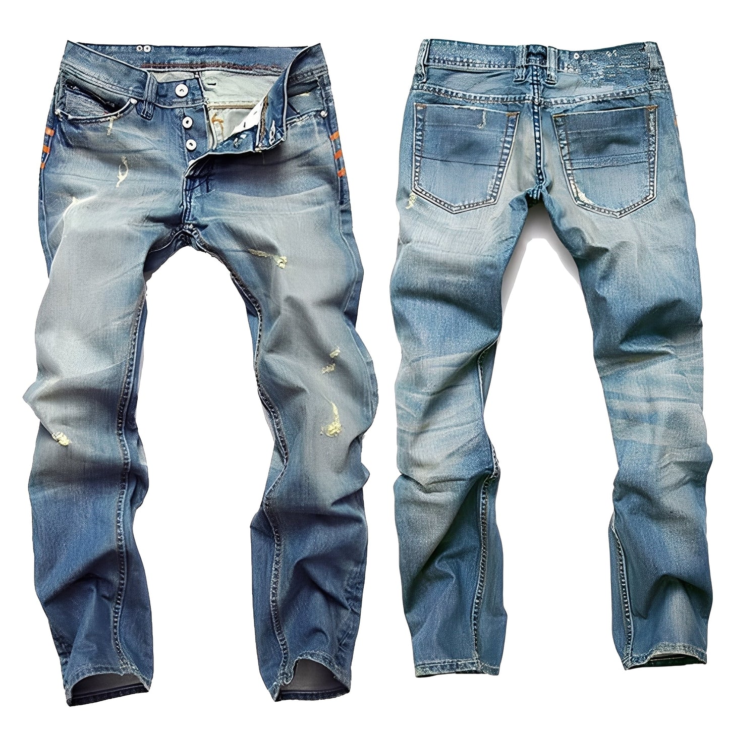 Kaleb - Jeans clasici cu Rips pentru bărbați