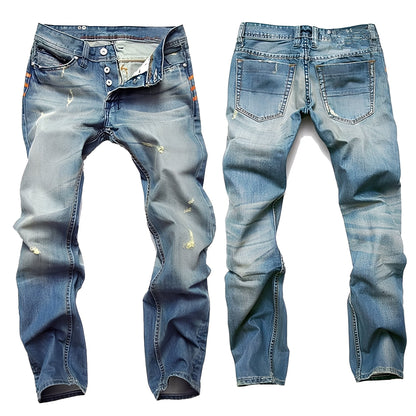 Kaleb - Jeans clasici cu Rips pentru bărbați