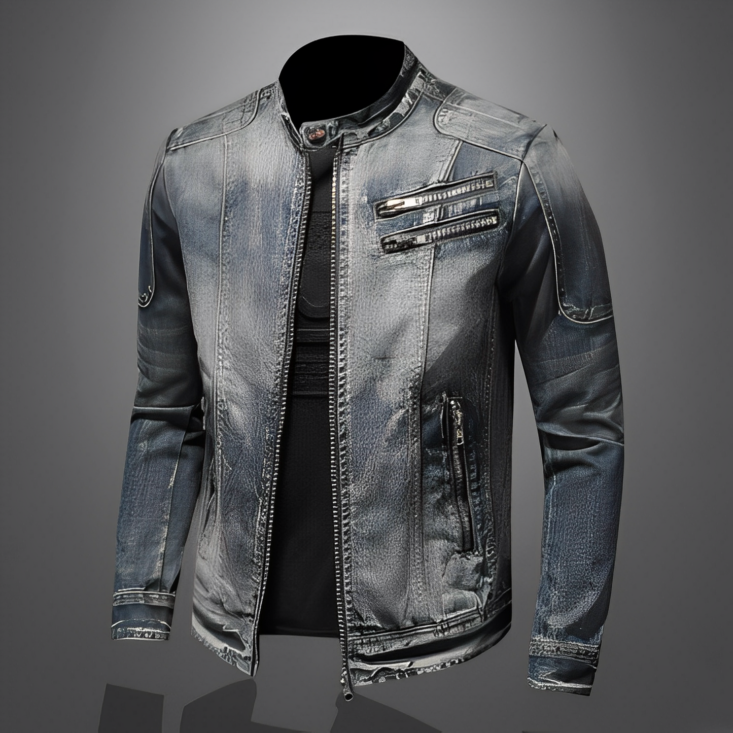 Lucas - Geacă din denim elegantă cu buzunare pentru bărbați