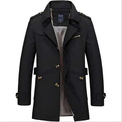 Kolton - Elegant Windbreaker-Trenchcoat pentru bărbați