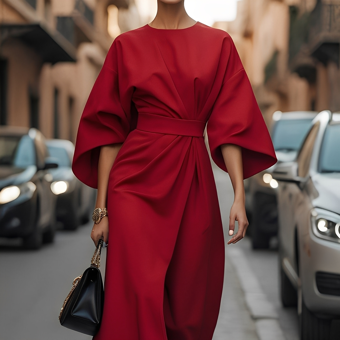 Lauriane - Rochie deosebită cu mâneci tip lanternă pentru femei