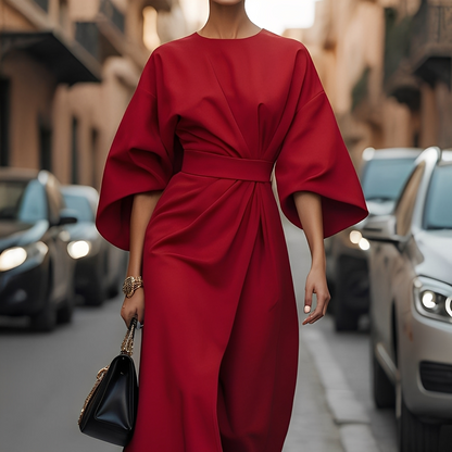 Lauriane - Rochie deosebită cu mâneci tip lanternă pentru femei