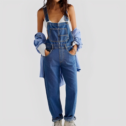 Mildred - Salopetă clasică și confortabilă din denim pentru femei